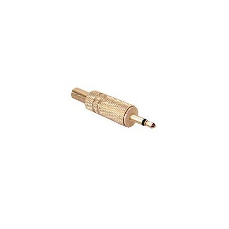 Wtyk Jack 3,5mm mono metal złoty