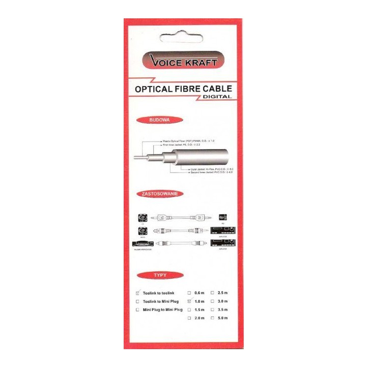 Kabel Optyczny Voice Kraft VK 160a 1m