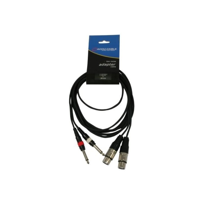 Kabel 2x XLR F - 2x JACK 6,3mm 3m