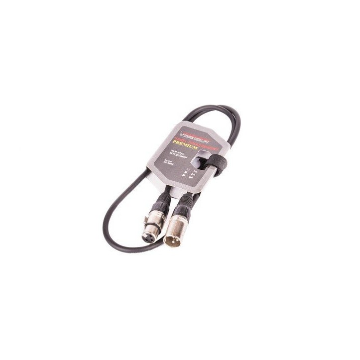 Kabel XLR M - XLR F black VK 8002 1m