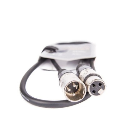 Kabel XLR M - XLR F black VK 8002 1m