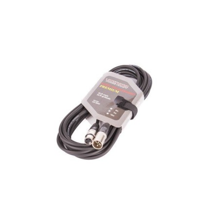 Kabel XLR M - XLR F black VK 8002 7m