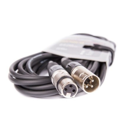 Kabel XLR M - XLR F black VK 8002 7m