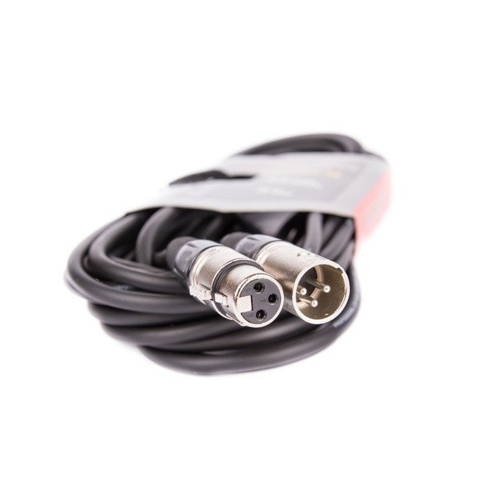 Kabel XLR M - XLR F black VK 8002 10m