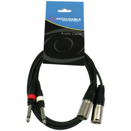 Przewód 2x XLR M - 2x JACK 6,3mm 1,5m
