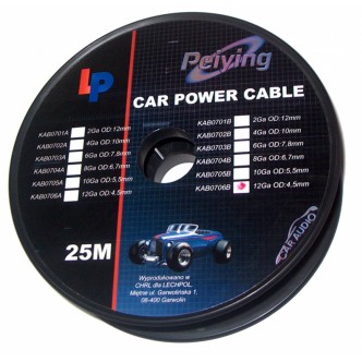 Kabel samochodowy 12Ga OD4.5mm CU 25m
