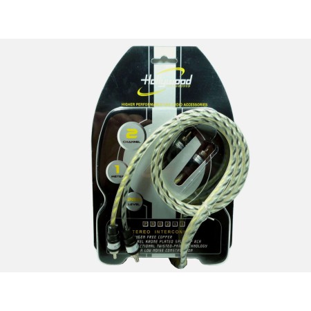 Przewód (kabel) sygnałowy RCA 2-kanałowa skrętka z miedzi beztlenowej OFC, długość 1m