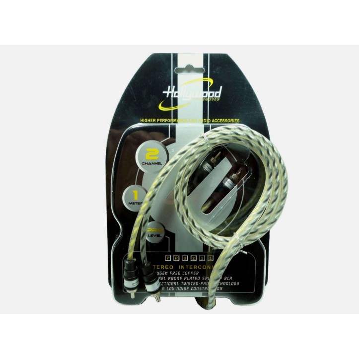 Przewód (kabel) sygnałowy RCA 2-kanałowa skrętka z miedzi beztlenowej OFC, długość 3m
