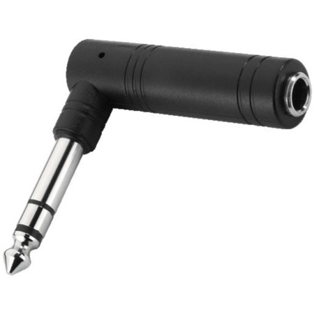 Przejściówka kątowa Wtyk 6.3mm stereo na gniazdo 6.3mm stereo