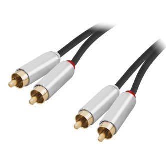 Przyłącze 2 RCA - 2 RCA 1,5m Metal Blow
