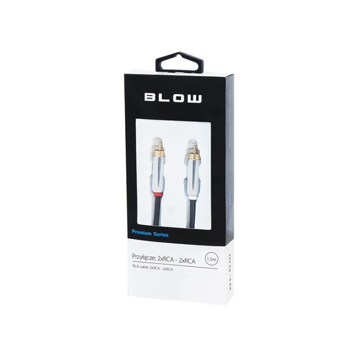 Przyłącze 2 RCA - 2 RCA 1,5m Metal Blow