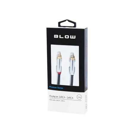 Przyłącze 2 RCA - 2 RCA 1,5m Metal Blow