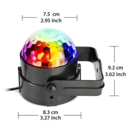 Kula Disco LED RGB z Pilotem