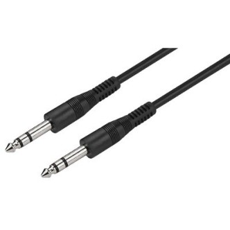 Kable połączeniowe audio 2 x odlewany wtyk 6.3mm stereo