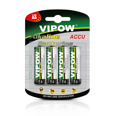 Baterie Alkaliczne VIPOW LR6 4szt / blister