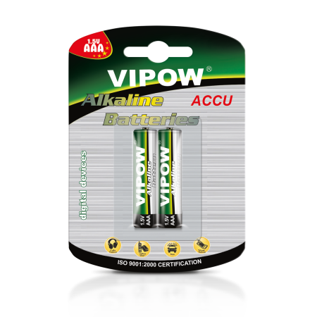 Baterie Alkaliczne VIPOW LR03 2szt / blister