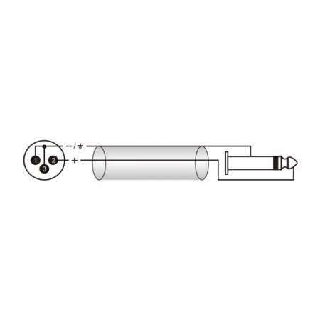 Kabel mikrofonowy XLR męski - Jack 6,3mm DMXJ250L1