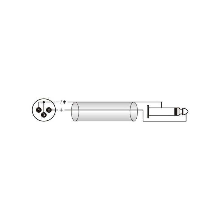 Kabel mikrofonowy XLR męski - Jack 6,3mm DMXJ250L1