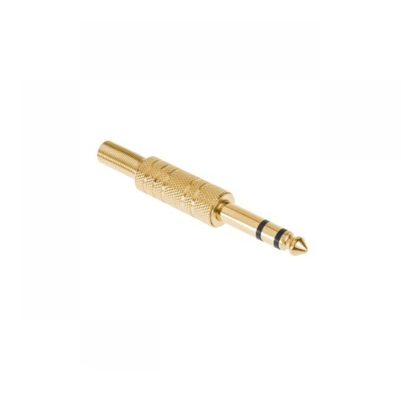 Wtyk Jack 6,3mm stereo metal złoty