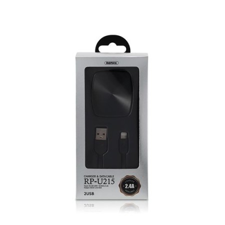 Ładowarka sieciowa - 2xUSB 2,4A RP-U215 + kabel MicroUSB Biały