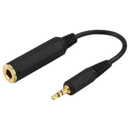Przejściówka Wtyk 3.5mm stereo na gniazdo 6.3mm stereo