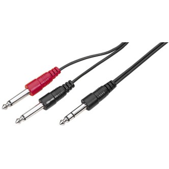 Kable połączeniowe audio 1 x wtyk 6,3mm stereo na 2 x wtyk 6.3mm mono