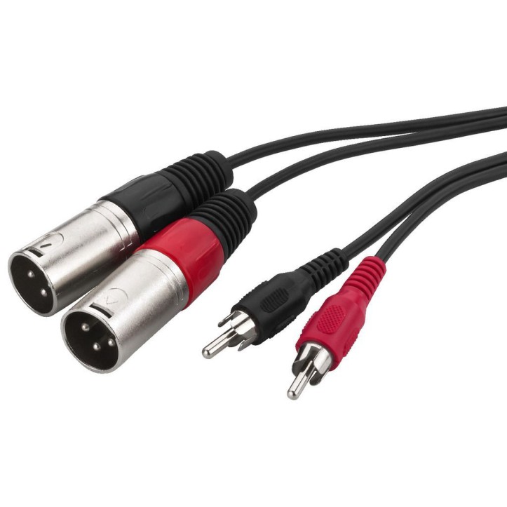 Kable połączeniowe audio 2 x wtyk RCA na 2 x gniazdo XLR