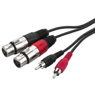 Kable połączeniowe audio 2 x wtyk RCA na 2 x gniazdo XLR