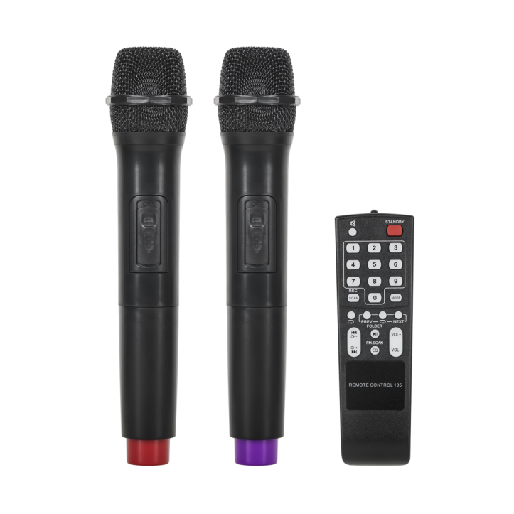 Kolumna aktywna z 2 mikrofonami bezprzewodowymi, SD, Bluetooth, USB 15" 120W