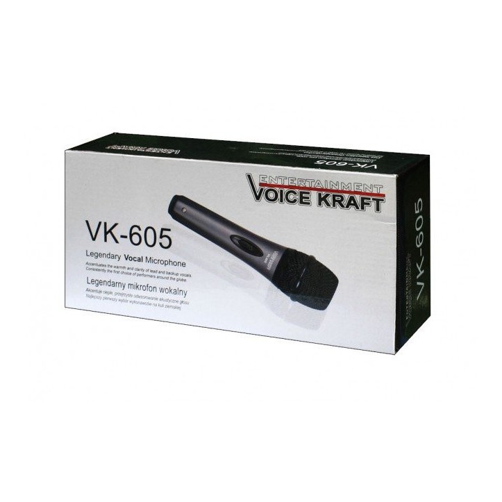 Mikrofon VK-605, statyw mikrofonowy + gąbka