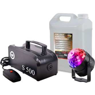 Zestaw Wytwornica Dymu S500 Kula LED + Płynu 5l