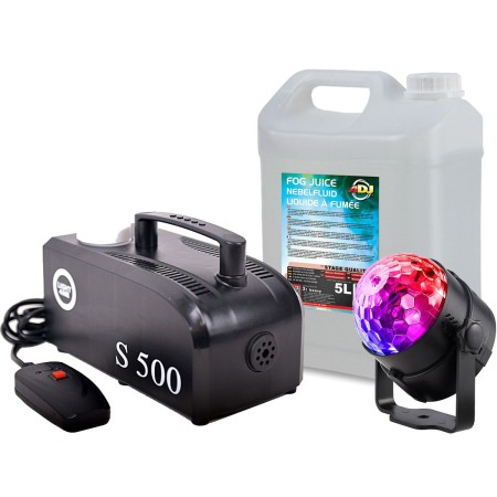 Zestaw Wytwornica Dymu S500 Kula LED + Płynu 5l