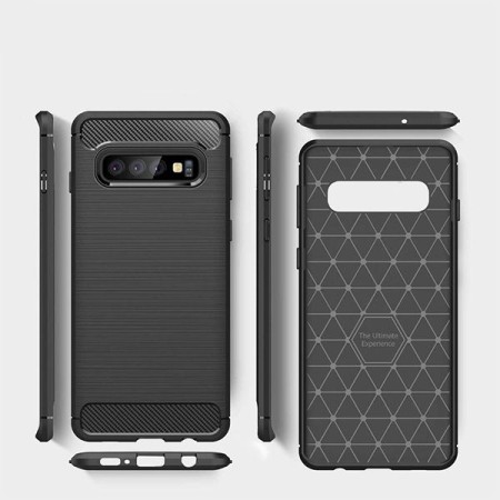 Back Case CARBON - SAM A605 GALAXY A6 PLUS (2018)  Czarny