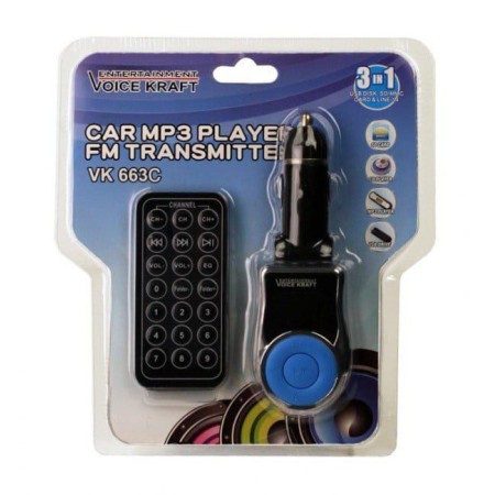 Transmiter USB AUX VK T-663 C BLUE