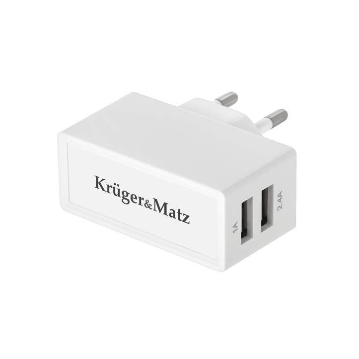 Ładowarka sieciowa Kruger&Matz dual usb 2400 mA