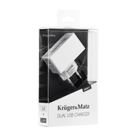 Ładowarka sieciowa Kruger&Matz dual usb 2100 mA
