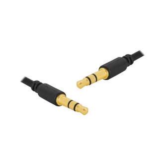 Kabel jack 3.5mm - jack 3.5mm czarny 1m