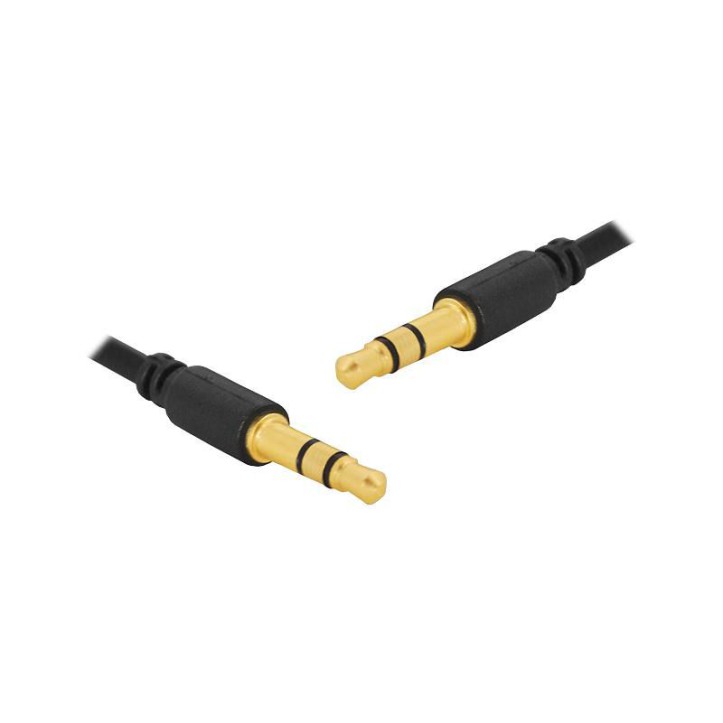 Kabel jack 3.5mm - jack 3.5mm czarny 1m