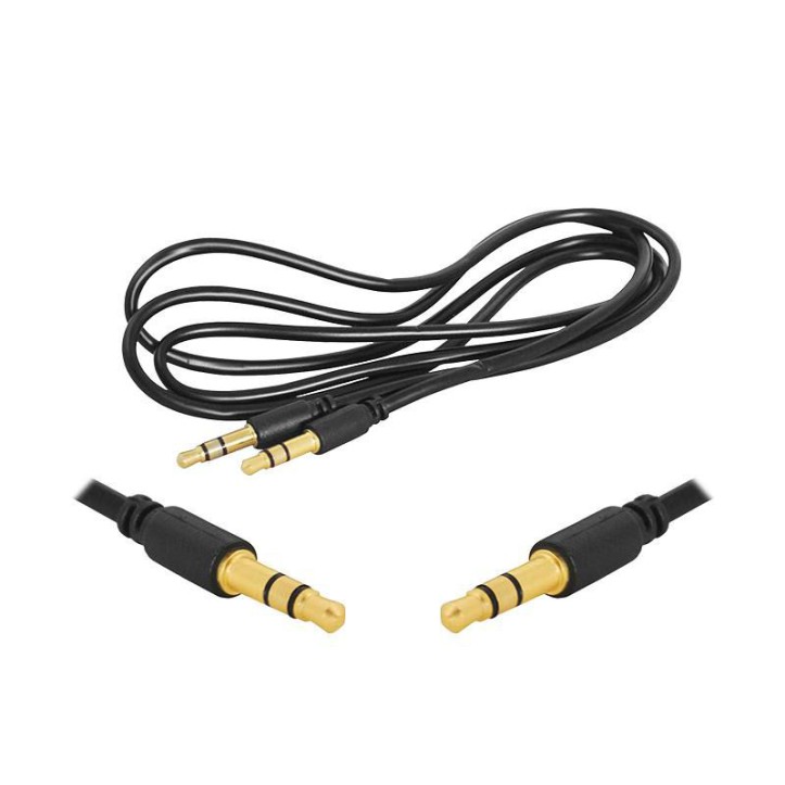 Kabel jack 3.5mm - jack 3.5mm czarny 1m