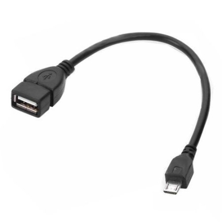 Kabel USB gniazdo A - wtyk micro USB 12cm
