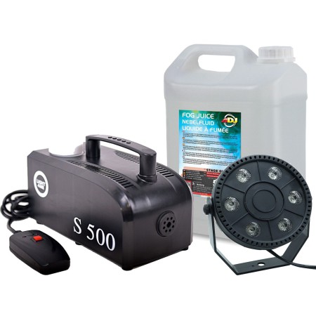 Zestaw Wytwornica Dymu S500 LED Par Mini + Płyn 5l