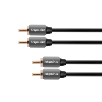Przewód Kruger&Matz 2RCA-2RCA 0,5m