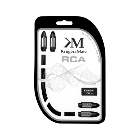 Przewód Kruger&Matz 2RCA-2RCA 1m