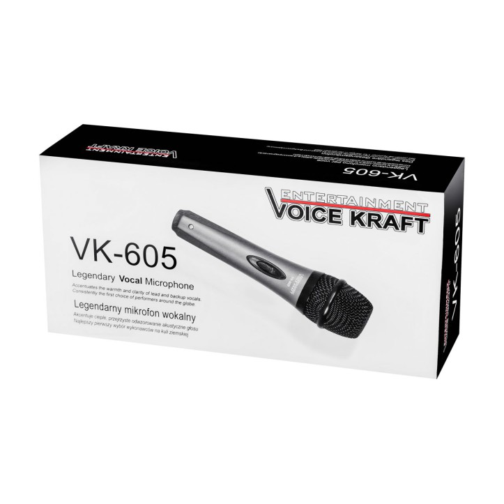 Mikrofon Dynamiczny Voice Kraft VK-605 + kabel