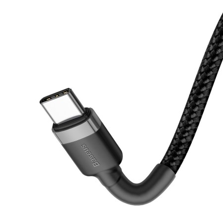 Kabel Nylonowy Baseus Cafule 60W 2X USB-C PD czarny/szary