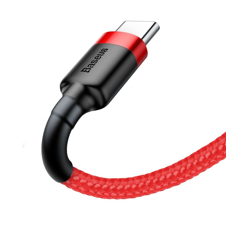 Kabel Nylonowy Baseus Cafule USB-C 3A, czerwony