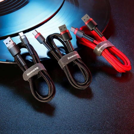 Kabel Nylonowy Baseus Cafule USB-C 3A, czerwony