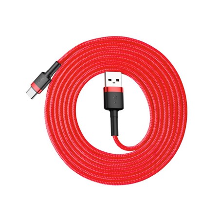 Kabel Nylonowy Baseus Cafule USB-C 3A, czerwony