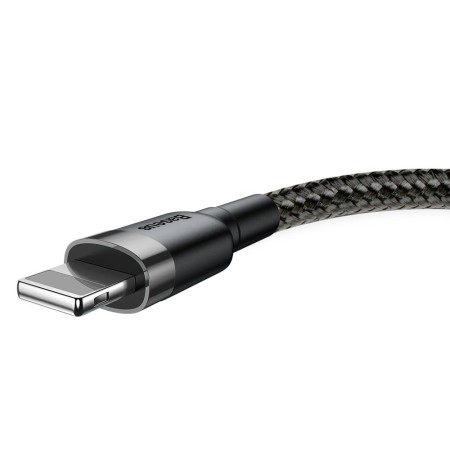 Kabel Nylonowy Baseus Cafule Lightning 1,5A czarny/szary