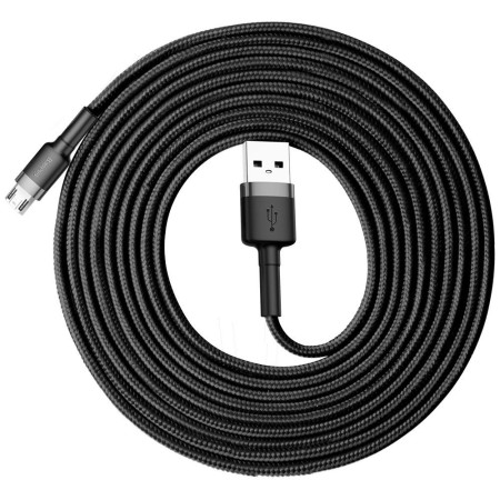 Kabel Nylonowy Baseus Cafule Micro-USB 2A czarny/szary
